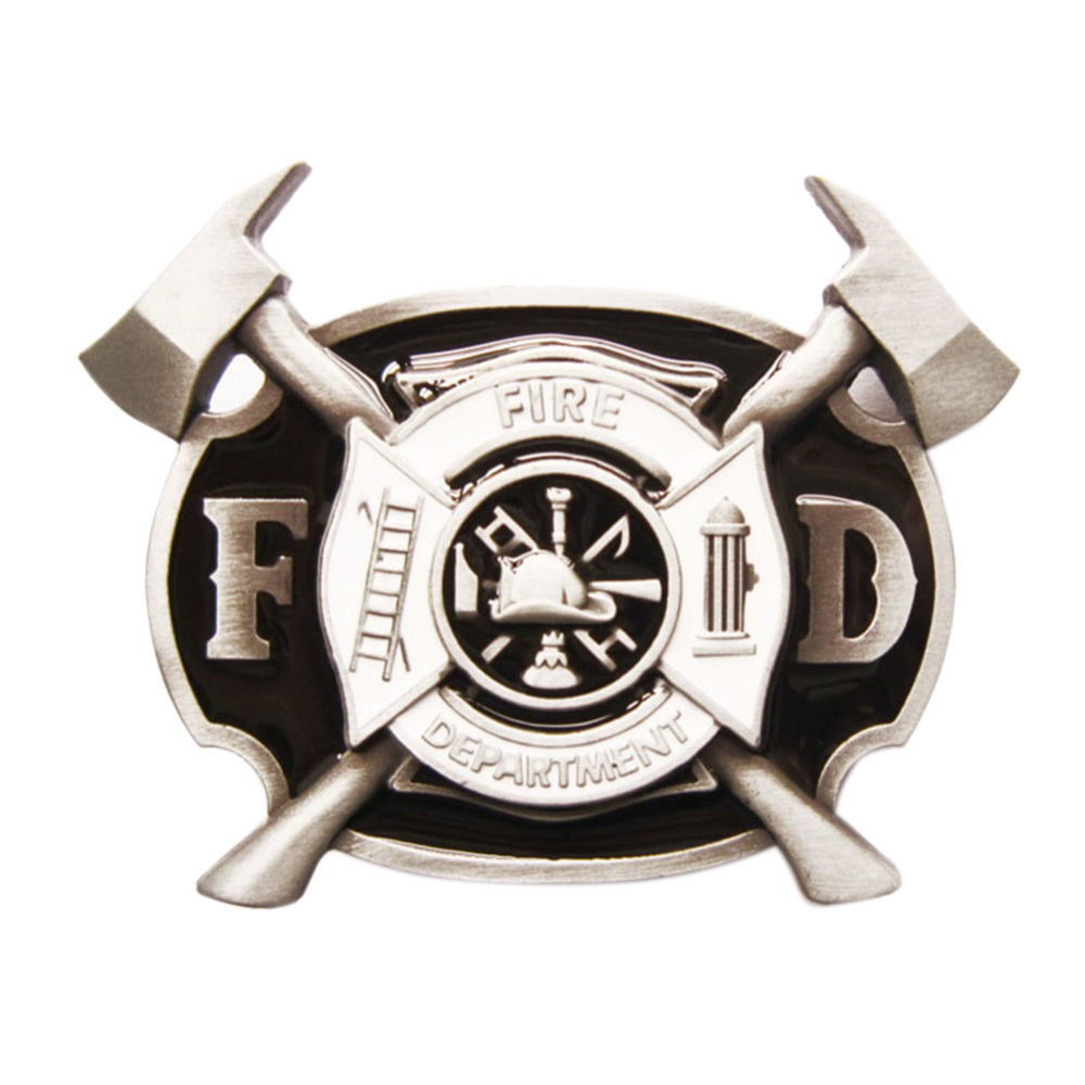 Enamel Firefighter FD Cross Belt Buckle Gurtelschnalle Boucle de ceinture