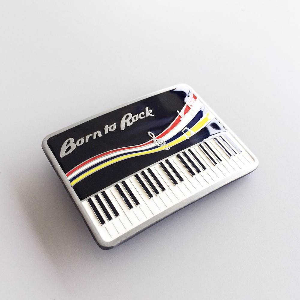 Vintage Rock Piano Music Belt Buckle Gurtelschnalle Boucle de ceinture