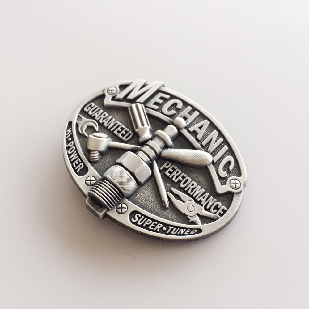 Vintage Style Mechanic Trades Tradesman Belt Buckle