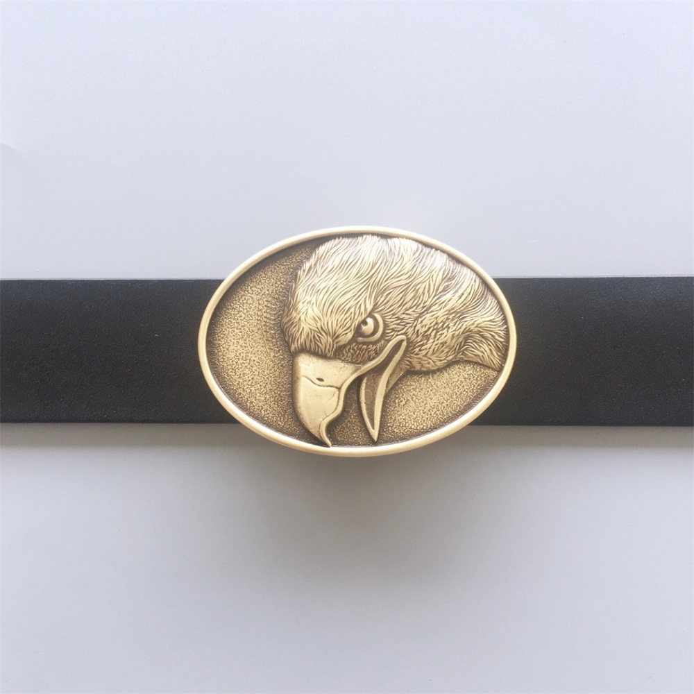 Eagle Oval Solid Brass Belt Buckle BUCKLE-BS006
