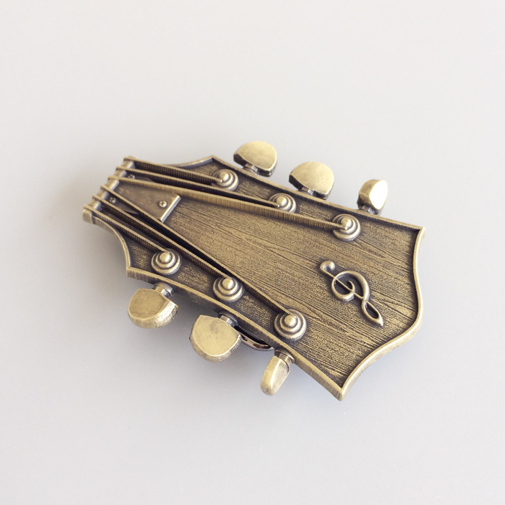 JEAN'S FRIEND Vintage Bronze Plated Guitar Music Belt Buckle Gurtelschnalle