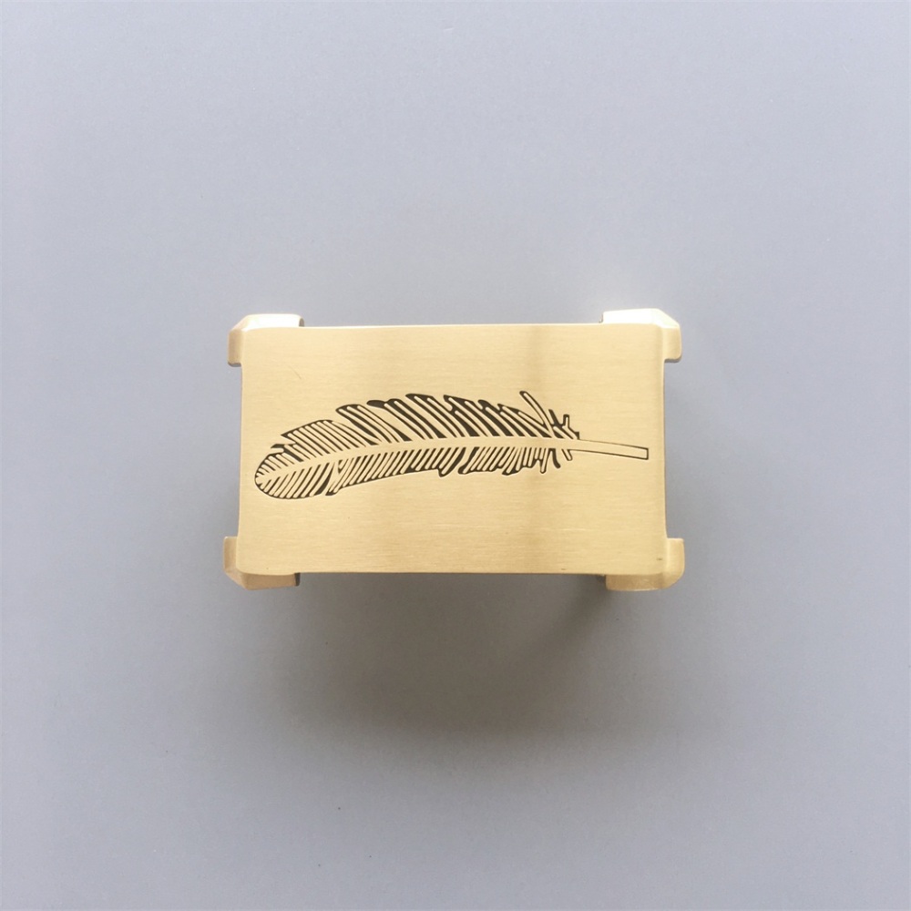 New Rectangle Solid Brass Belt Buckle BUCKLE-BS003