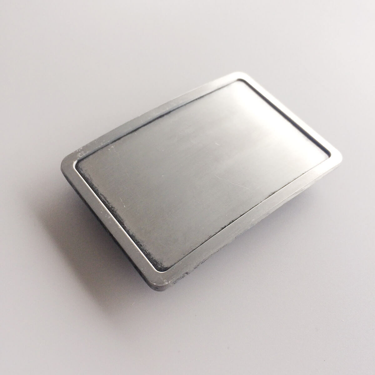 Antique Brushed Silver Rectangle Blank Belt Buckle Custom Belt Buckle BUCKLE-BL004AS