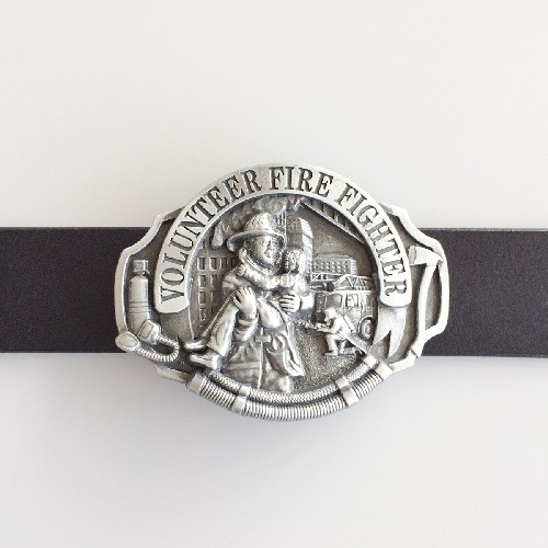Hero Volunteer Fire Fighter Vintage Belt Buckle Gurtelschnalle Boucle de ceinture BUCKLE-OC009AS