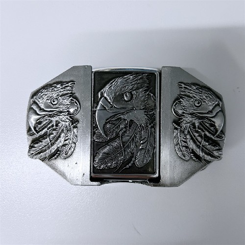 Western Eagle Lighter Belt Buckle With Antique Silver BUCKLE-WG-LT01AS