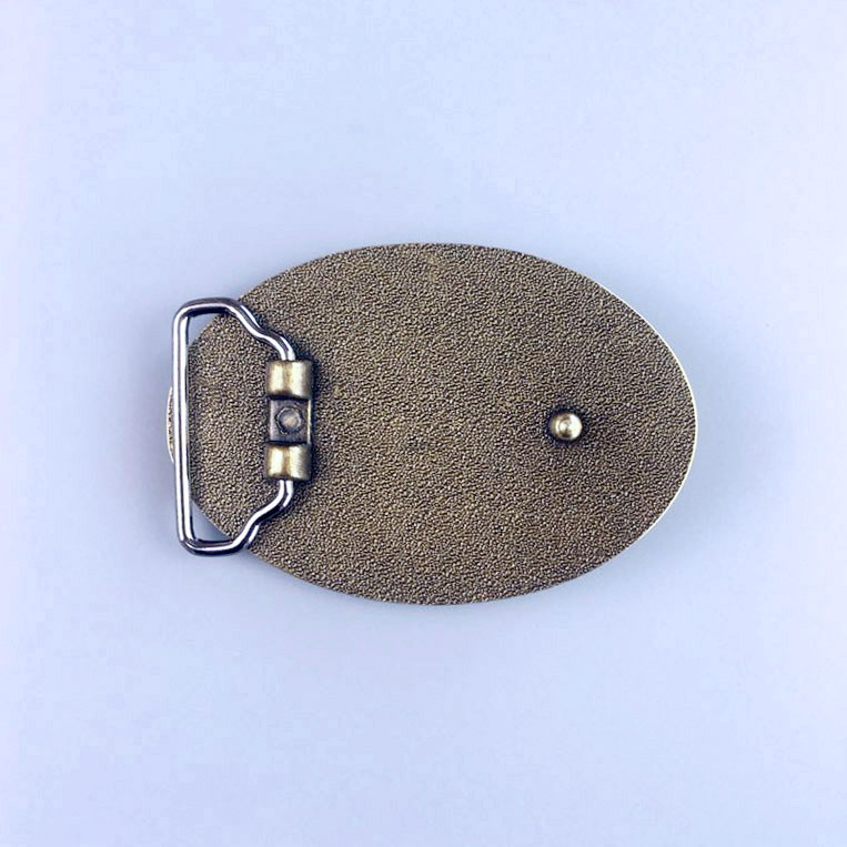 New Vintage Bronze Plated Horse Head Saddle Western Oval Belt Buckle Gurtelschnalle Boucle de ceinture BUCKLE-WT089AB