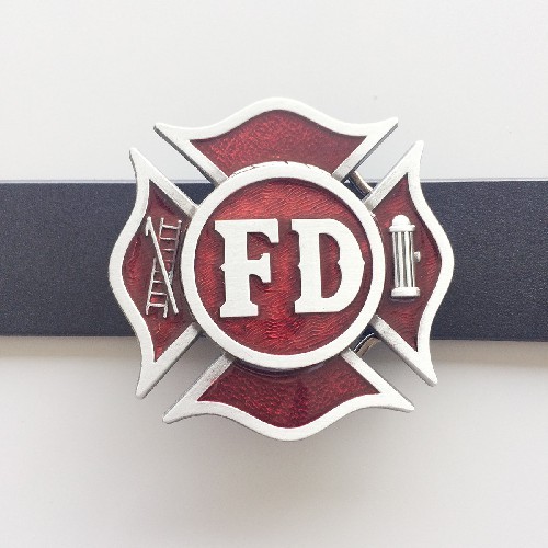 Vintage Enamel Fire Fighter Dept Classic Hero Belt Buckle Gurtelschnalle Boucle de ceinture BUCKLE-OC030