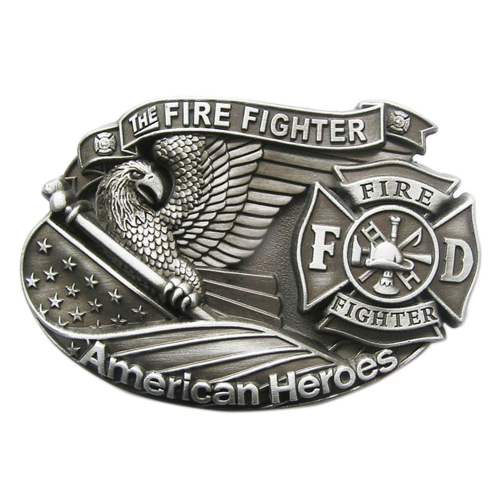Vintage American Hero Firefighter Belt Buckle Gurtelschnalle Boucle de ceinture