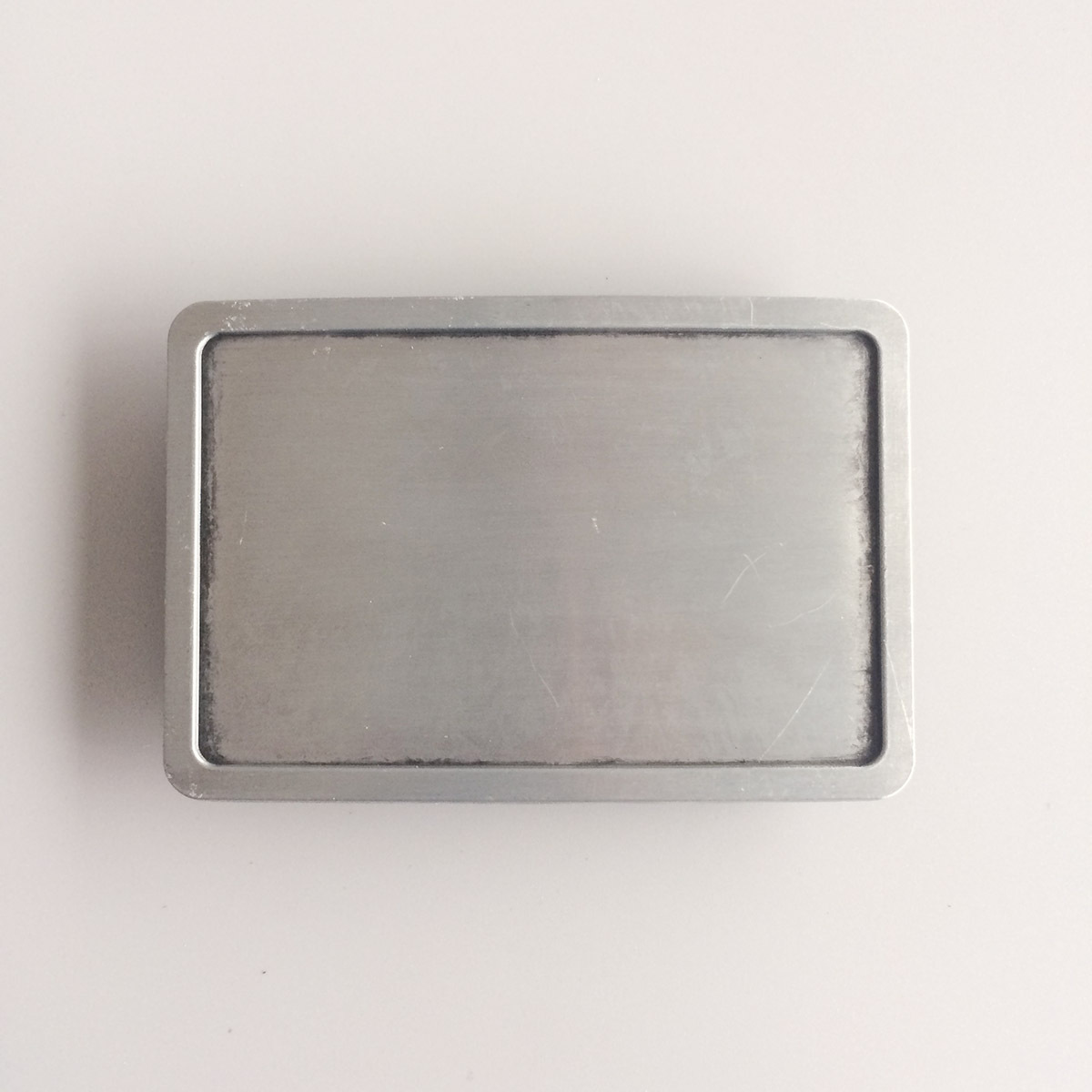 Antique Brushed Silver Rectangle Blank Belt Buckle Custom Belt Buckle BUCKLE-BL004AS