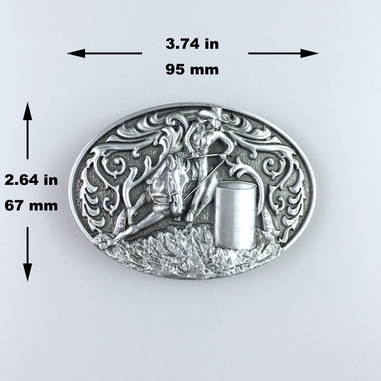 Vintage Style Cowgirl Rodeo Raceing Western Belt Buckle