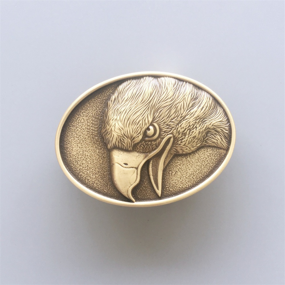 Eagle Oval Solid Brass Belt Buckle BUCKLE-BS006