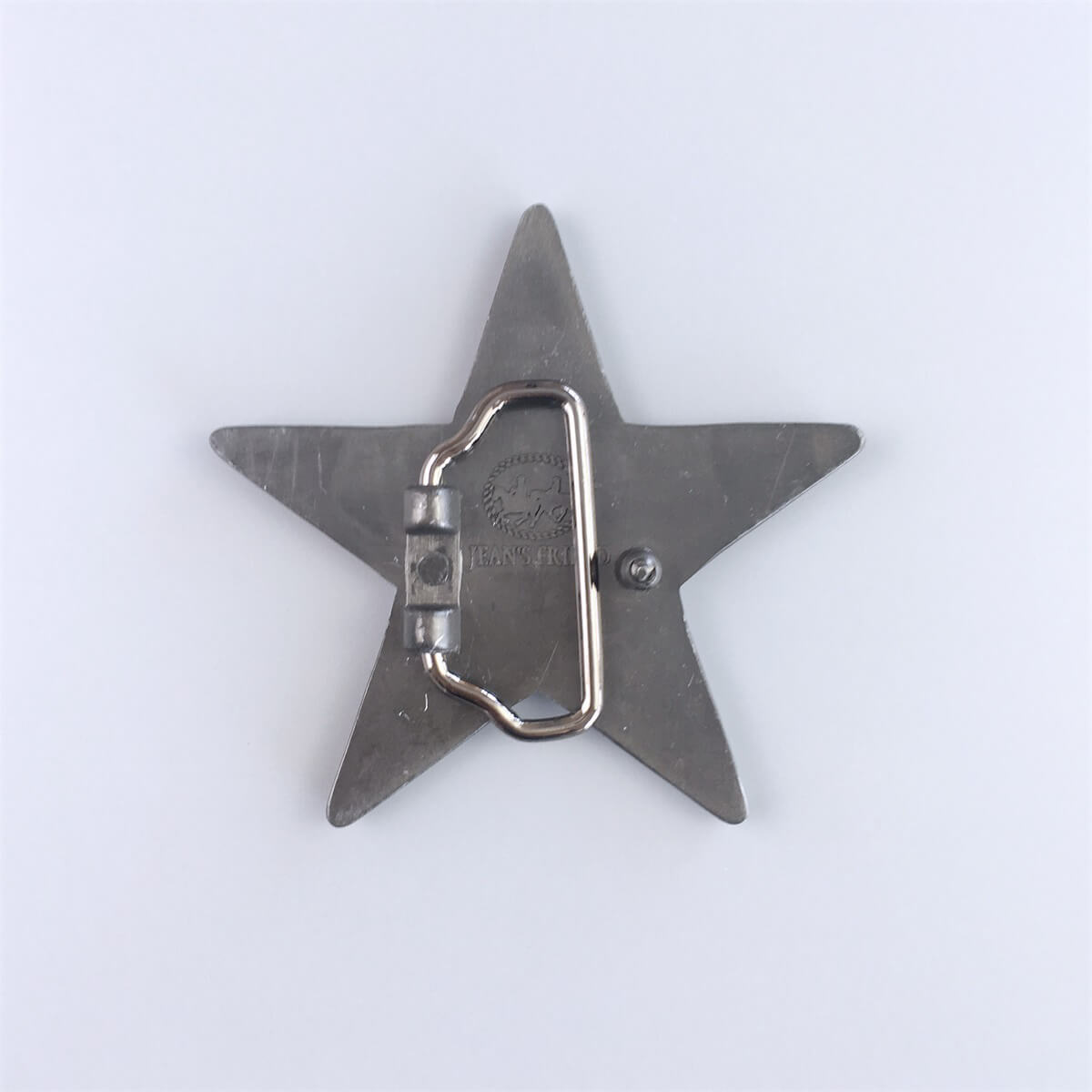 JEAN'S FRIEND Red Enamel Star Belt Buckle Gurtelschnalle Boucle de ceinture