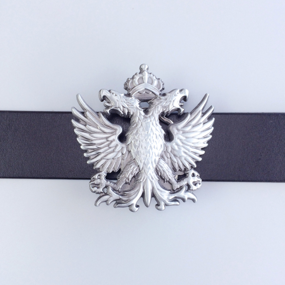 Vintage Style Russian Empire Crown Eagle Belt Buckle