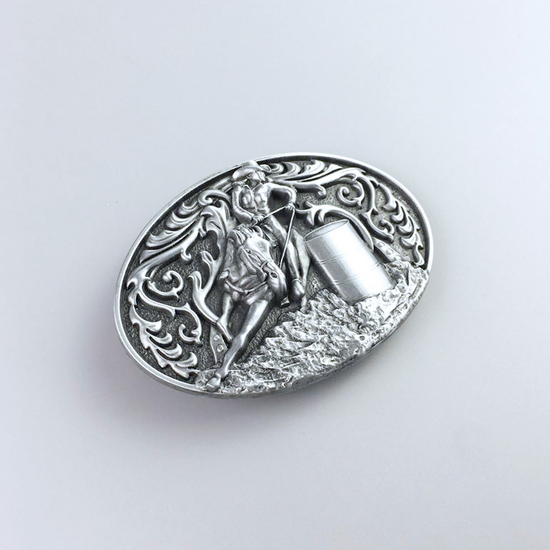 Vintage Style Cowgirl Rodeo Raceing Western Belt Buckle