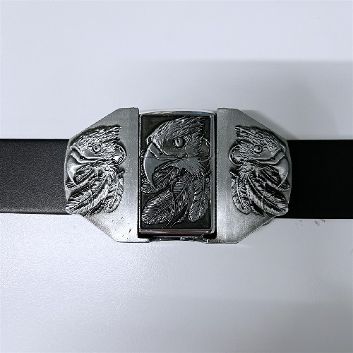 Western Eagle Lighter Belt Buckle With Antique Silver BUCKLE-WG-LT01AS