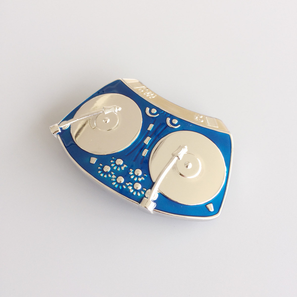 Belt Buckle (Blue DJ Music Turntable)