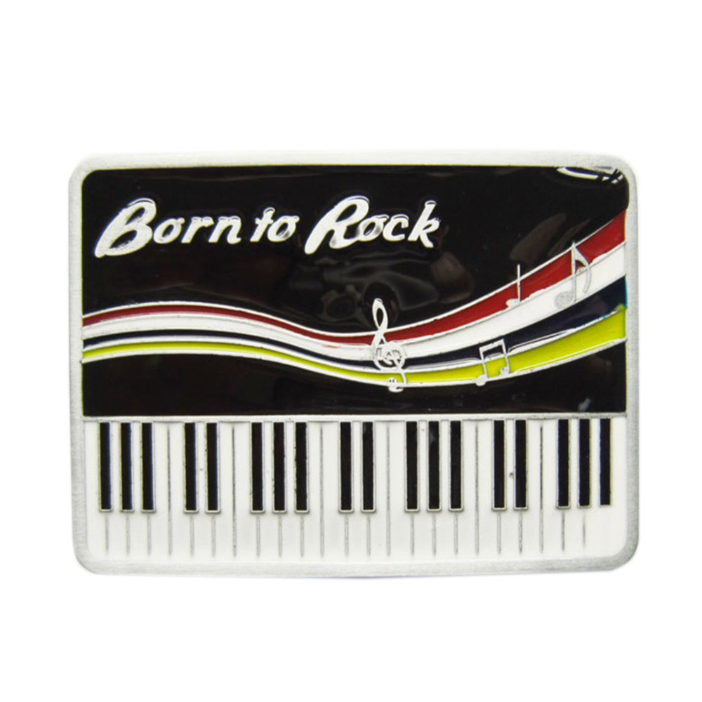 Vintage Rock Piano Music Belt Buckle Gurtelschnalle Boucle de ceinture