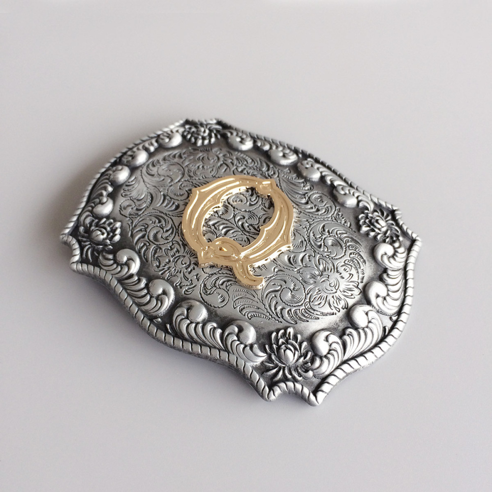 Initial Letter Q Western Style Cowboy Cowgirl Belt Buckle BUCKLE-LE010Q