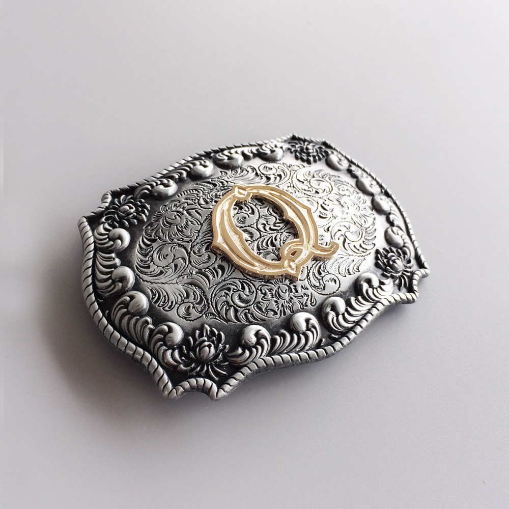 Initial Letter Q Western Style Cowboy Cowgirl Belt Buckle BUCKLE-LE010Q