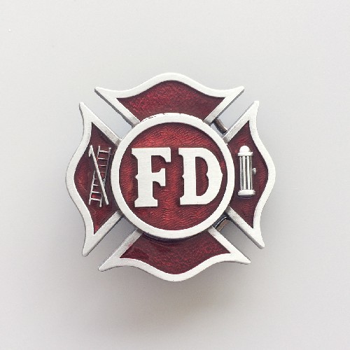 Vintage Enamel Fire Fighter Dept Classic Hero Belt Buckle Gurtelschnalle Boucle de ceinture BUCKLE-OC030