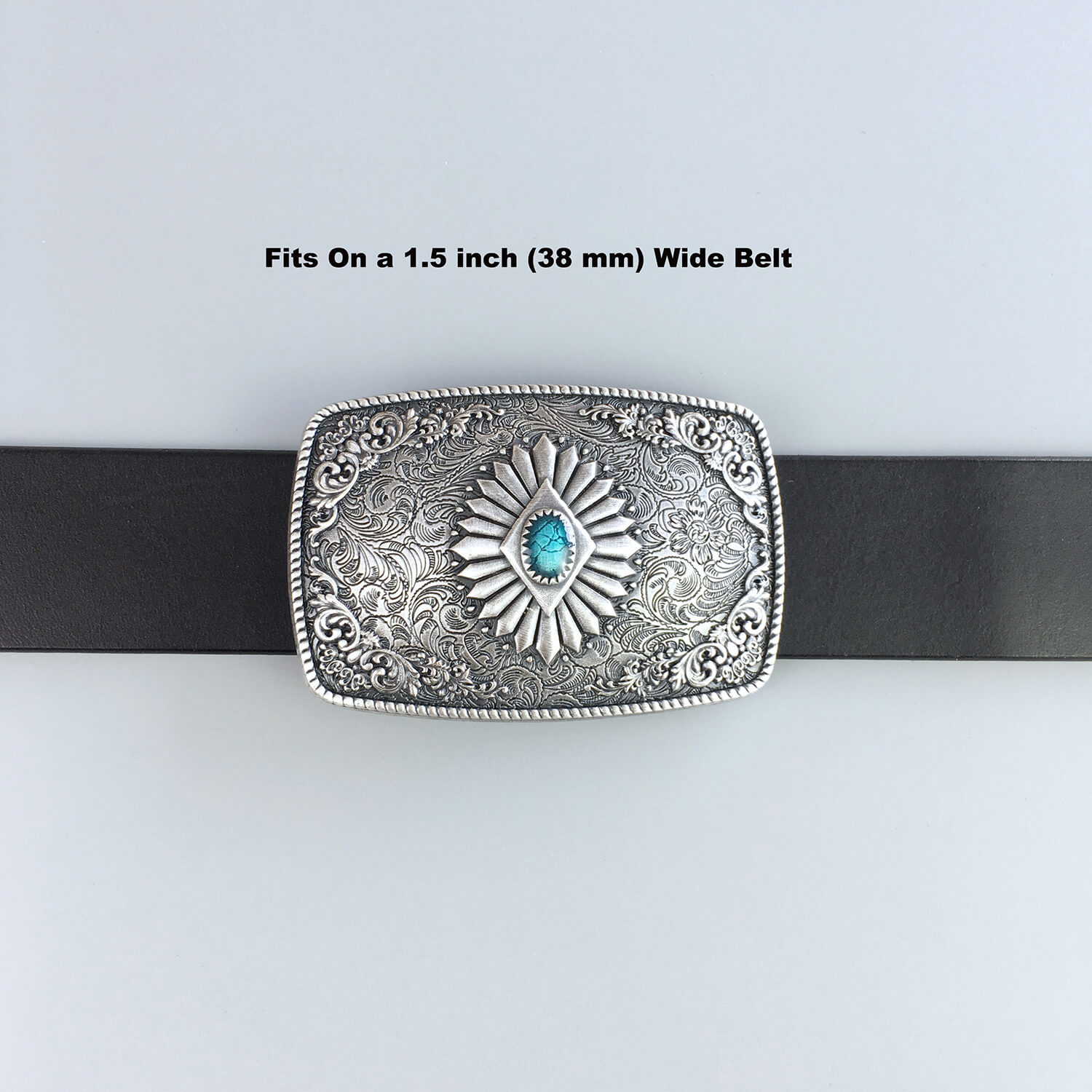 JEAN'S FRIEND Vintage Silver Plated Southwest Belt Buckle