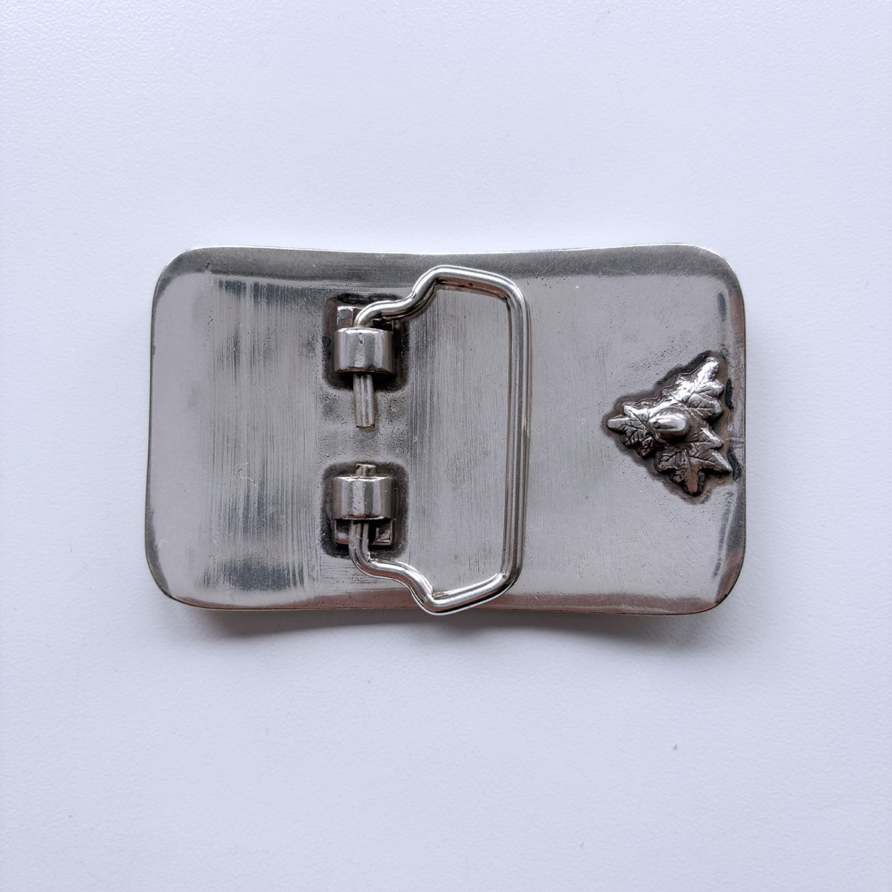 Vintage Silver With Gold Frame Southwest Flower Cowgirl Belt Buckle
