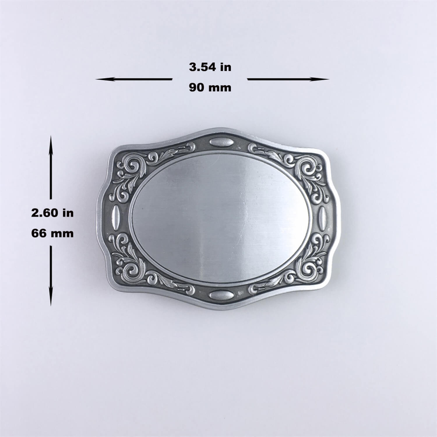 JEAN'S FRIEND Vintage Style Western Flowers Trims Custom Blank Belt Buckle for Engraving