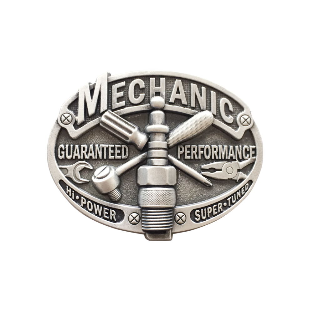 Vintage Style Mechanic Trades Tradesman Belt Buckle