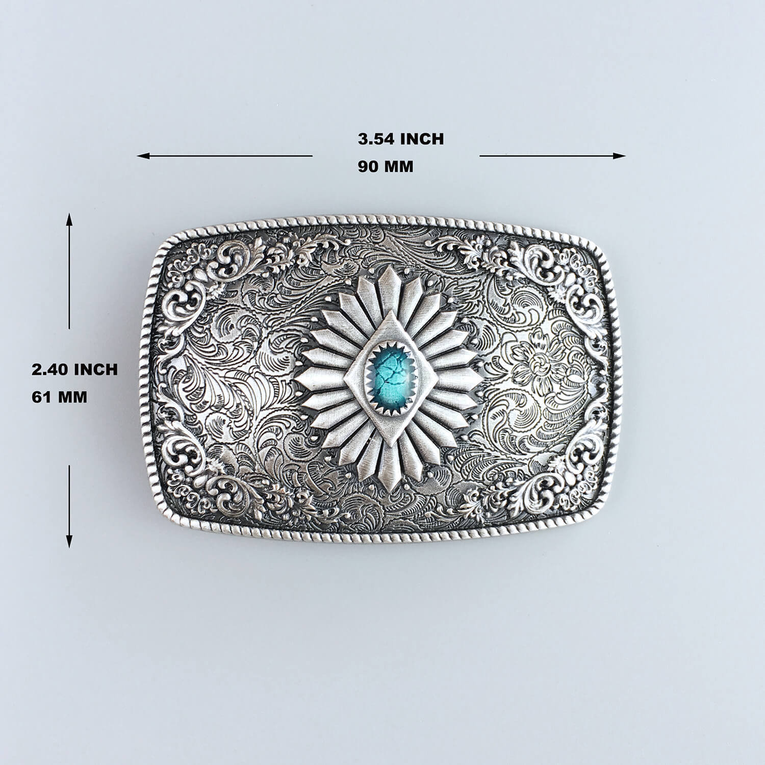 JEAN'S FRIEND Vintage Silver Plated Southwest Belt Buckle