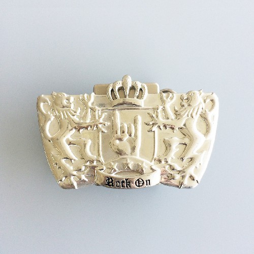 Bright Silver Lions Crown Belt Buckle Gurtelschnalle Boucle de ceinture BUCKLE-LT023