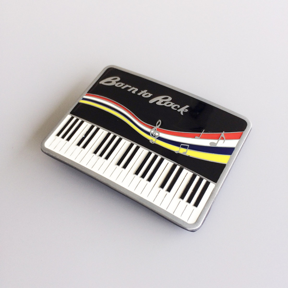 Vintage Rock Piano Music Belt Buckle Gurtelschnalle Boucle de ceinture