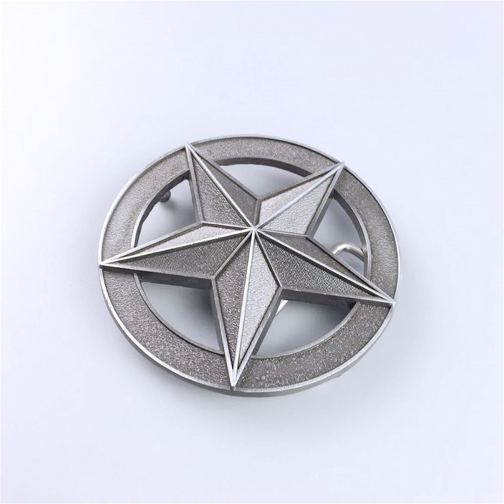 Vintage Circle Star Belt Buckle Gurtelschnalle Boucle de ceinture