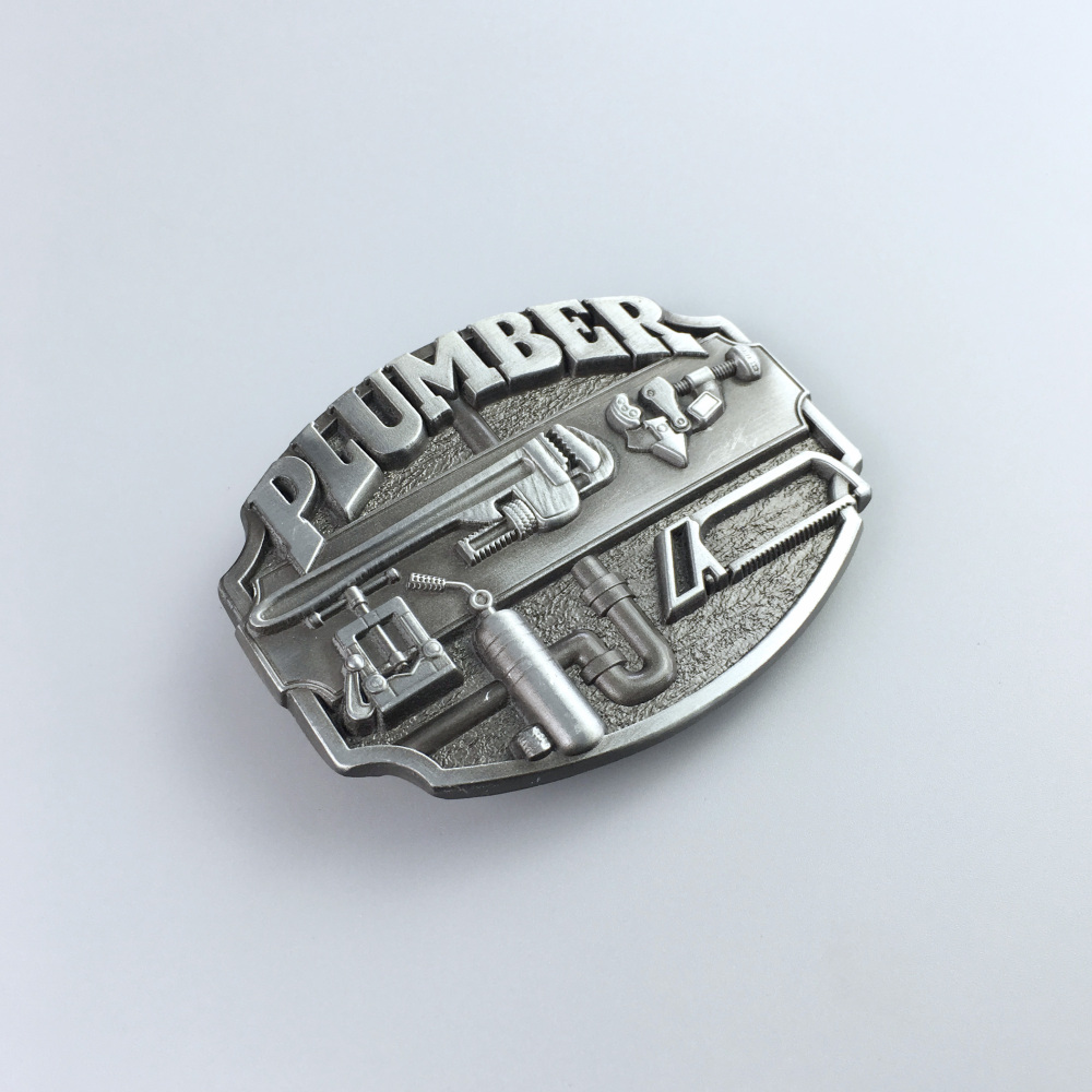 Vintage Style Plumber Belt Buckle