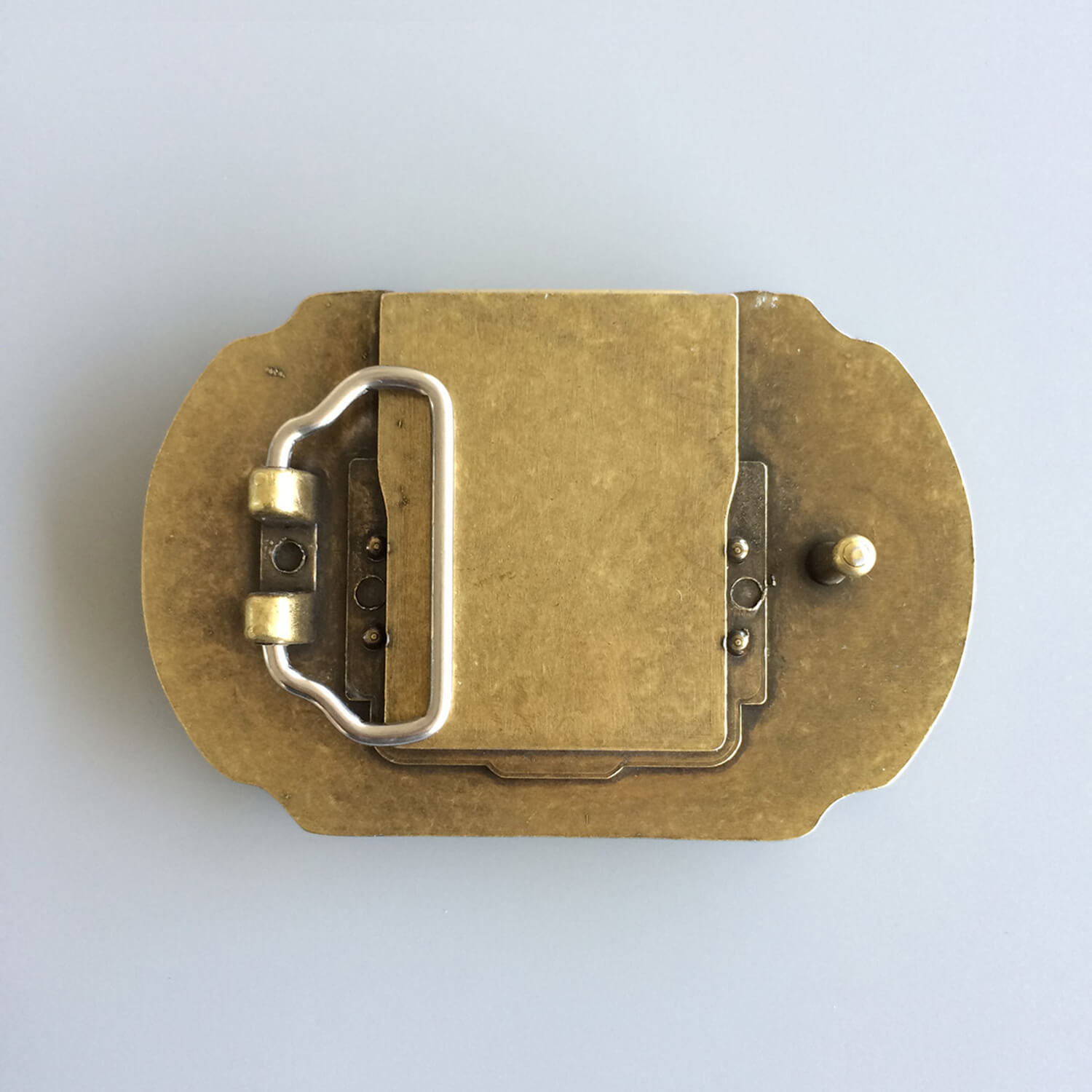 JEAN'S FRIEND Vintage Bronze Plated Tiger Guns Belt Buckle