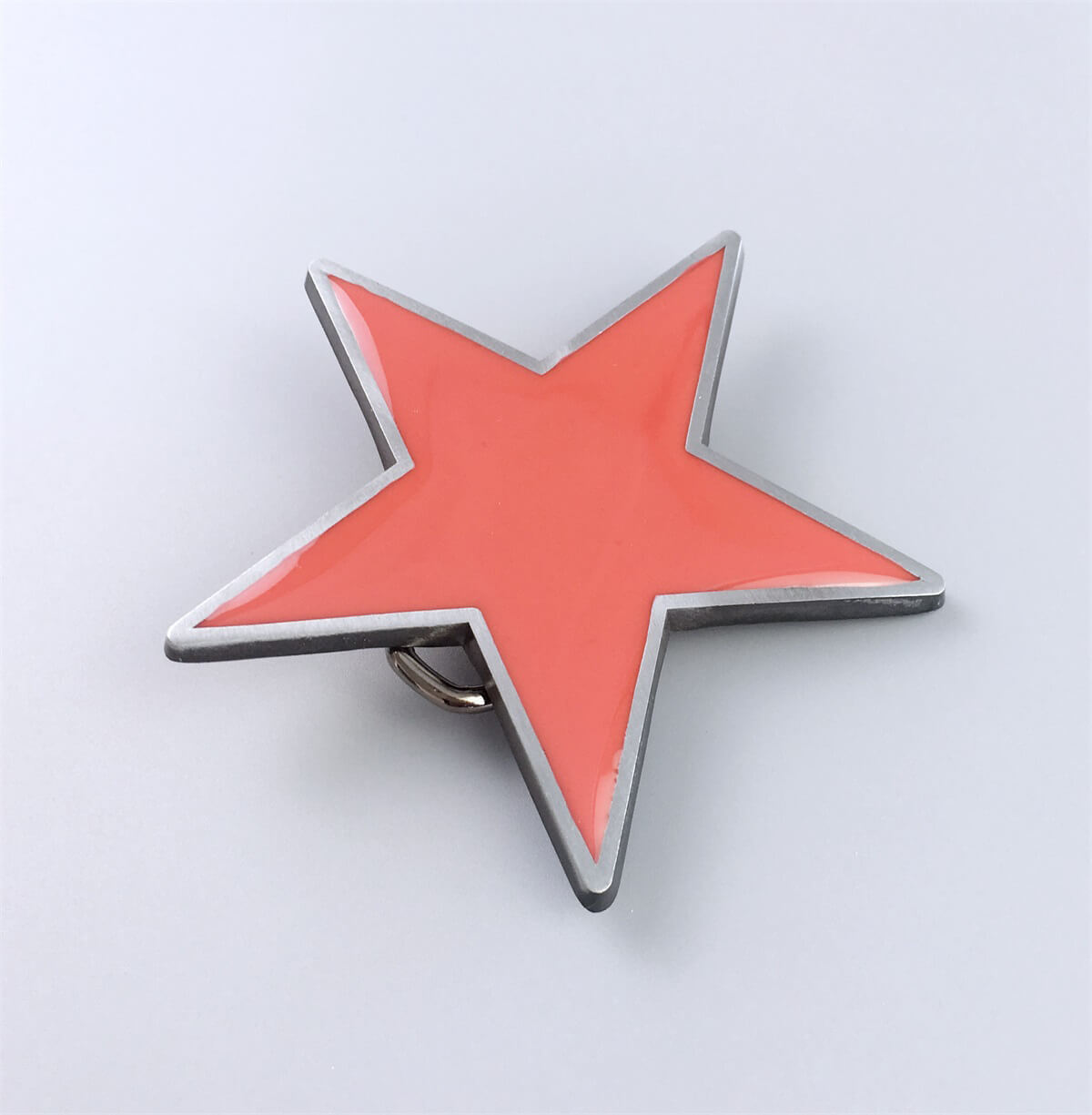 JEAN'S FRIEND Red Enamel Star Belt Buckle Gurtelschnalle Boucle de ceinture