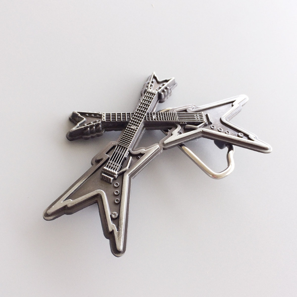 Vintage Cross Electric Guitar Belt Buckle Gurtelschnalle Boucle de ceinture