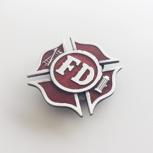 Vintage Enamel Fire Fighter Dept Classic Hero Belt Buckle Gurtelschnalle Boucle de ceinture BUCKLE-OC030