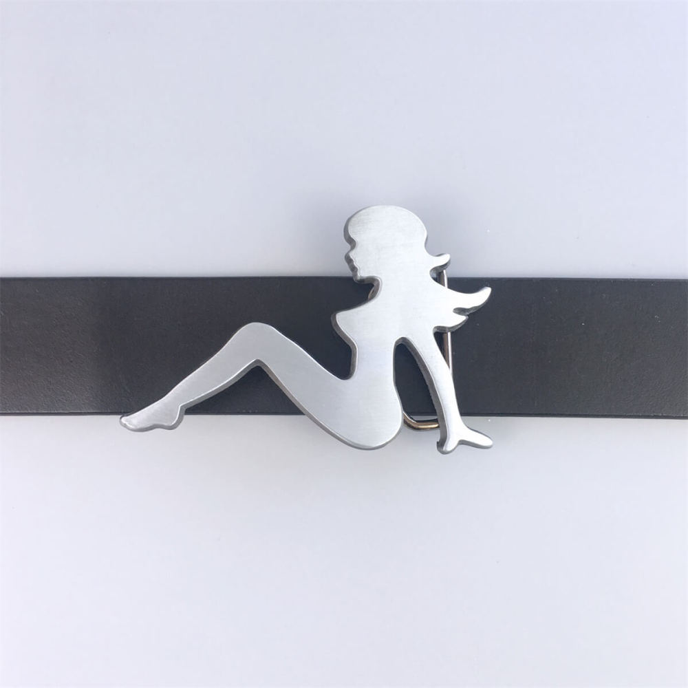 Vintage Trucker Girl Mudflap Girl Belt Buckle Gurtelschnalle Boucle
