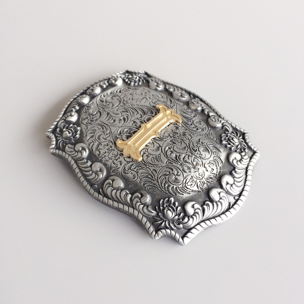 Initial Letter I Western Style Cowboy Cowgirl Belt Buckle BUCKLE-LE010I