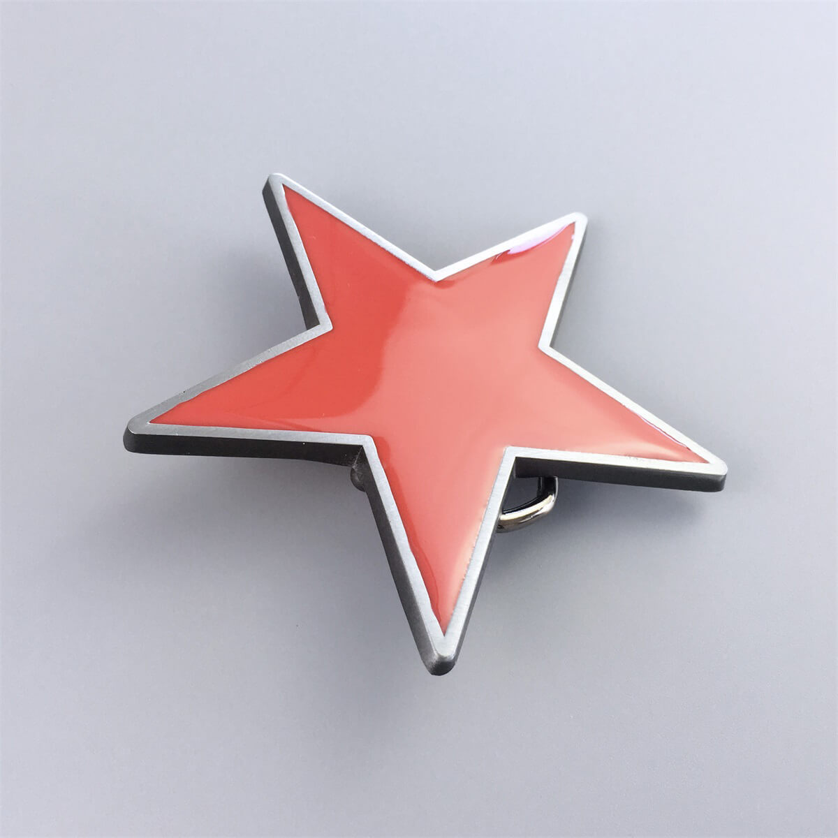 JEAN'S FRIEND Red Enamel Star Belt Buckle Gurtelschnalle Boucle de ceinture
