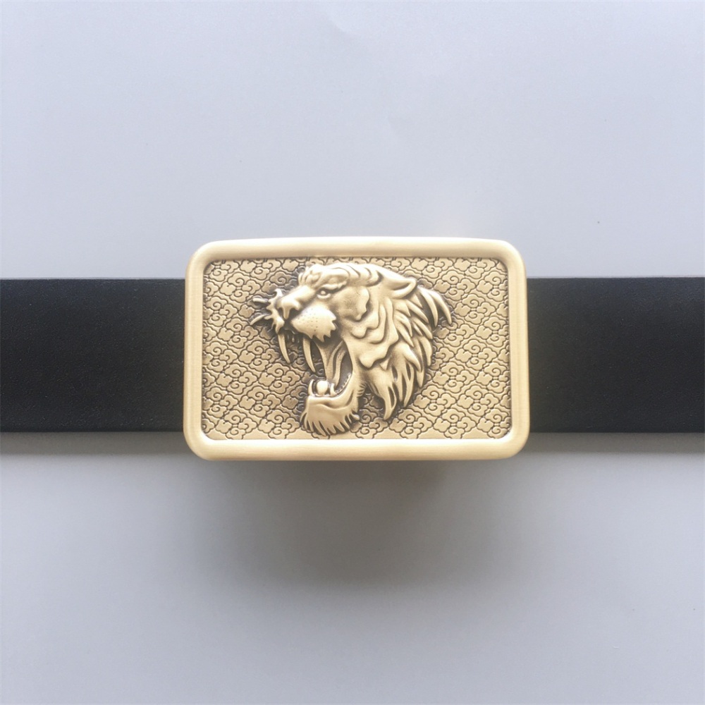 New Western Tiger Solid Brass Belt Buckle BUCKLE-BS009