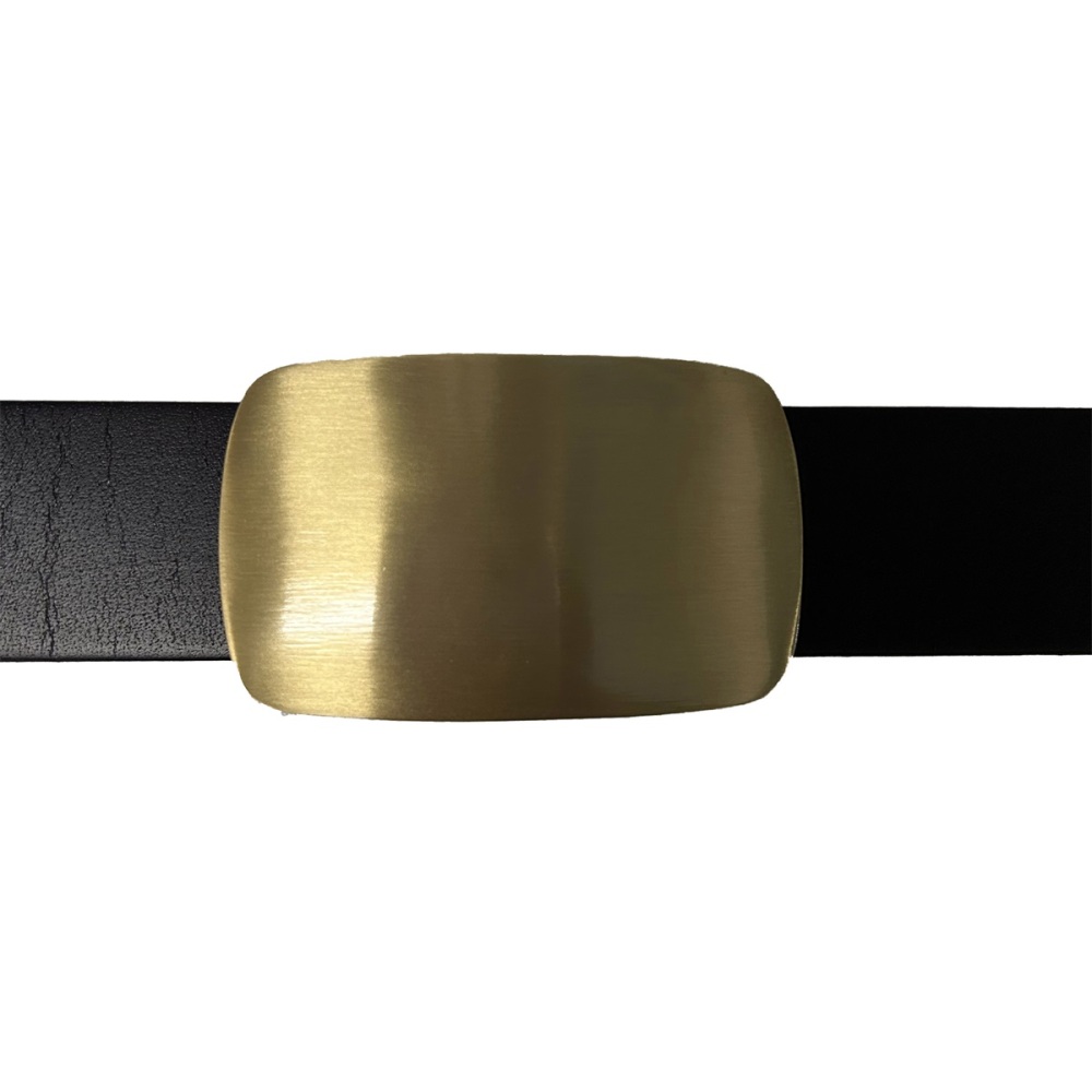 Solid Brass Rounded Retangle Blank Belt Buckle