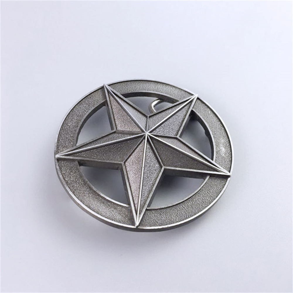 Vintage Circle Star Belt Buckle Gurtelschnalle Boucle de ceinture