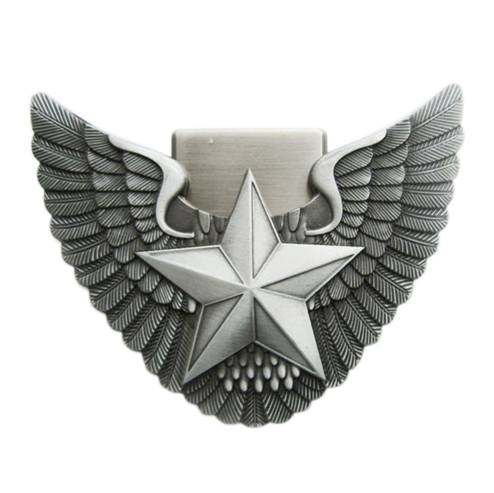 Vintage Angel Wing Star Belt Buckle Gurtelschnalle Boucle de ceinture