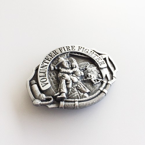 Hero Volunteer Fire Fighter Vintage Belt Buckle Gurtelschnalle Boucle de ceinture BUCKLE-OC009AS