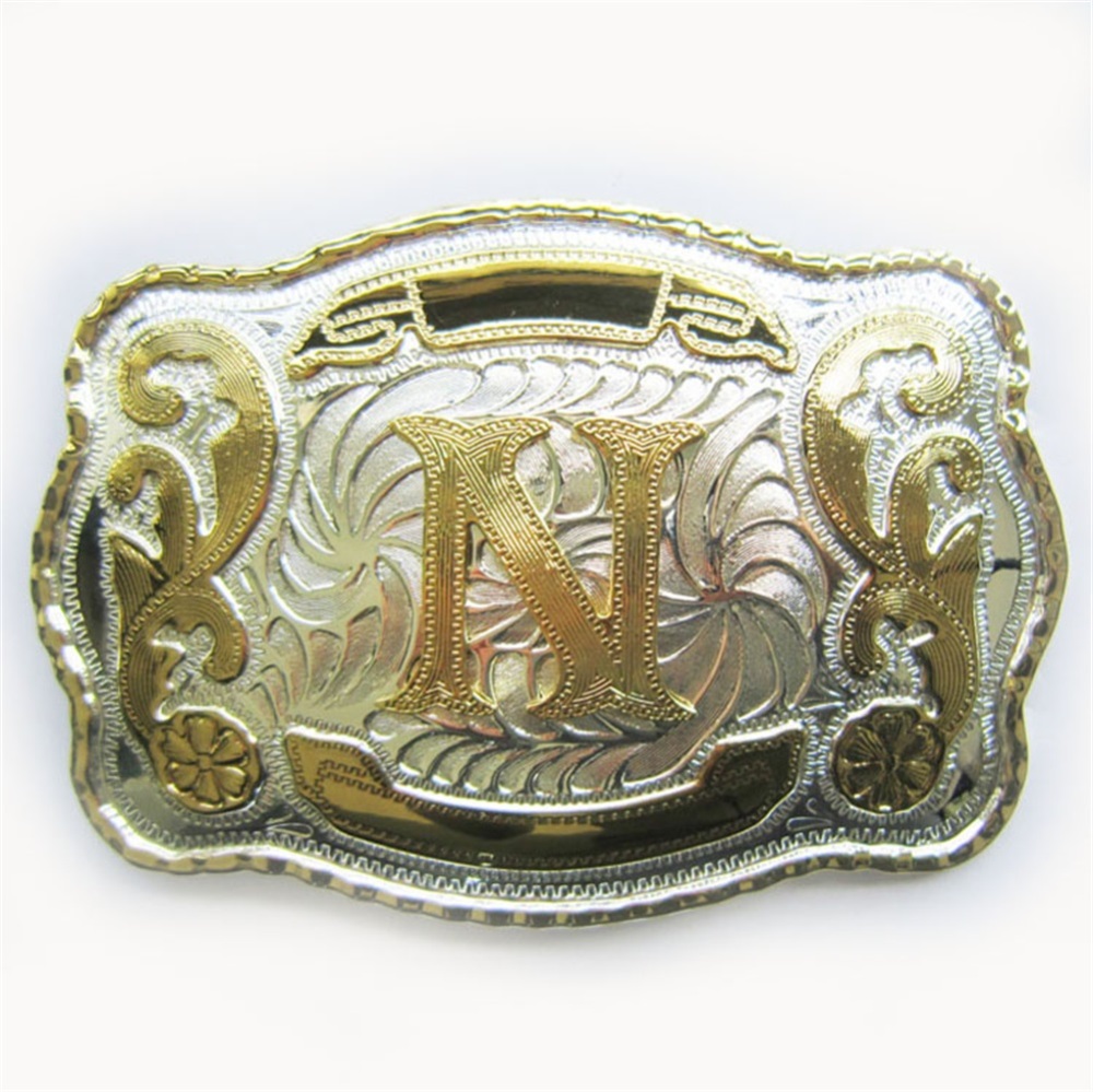 Large Size Initial Letter N Western Cowboy Belt Buckle Gurtelschnalle Boucle de ceinture