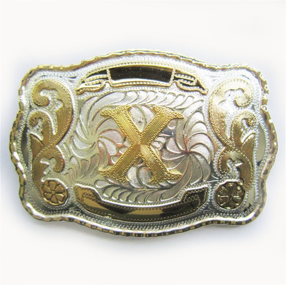 Large Size Initial Letter X Western Cowboy Belt Buckle Gurtelschnalle Boucle de ceinture
