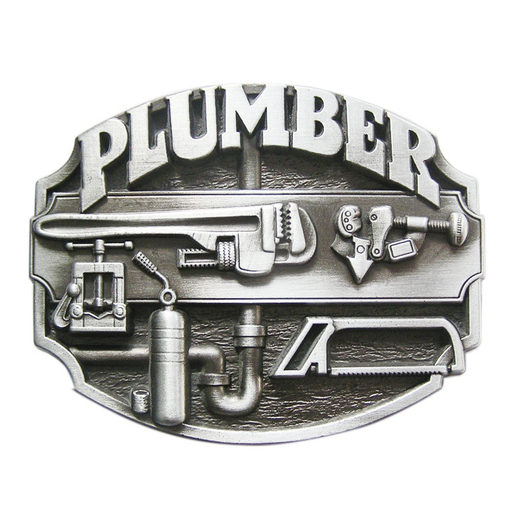 Vintage Style Plumber Belt Buckle