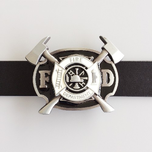 Enamel Firefighter FD Cross Belt Buckle Gurtelschnalle Boucle de ceinture BUCKLE-OC011