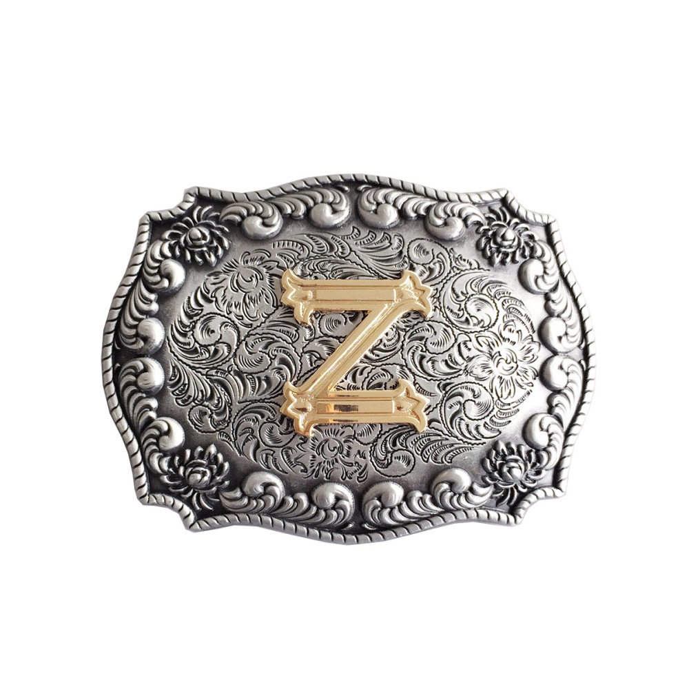 Initial Letter Z Western Style Cowboy Cowgirl Belt Buckle BUCKLE-LE010Z